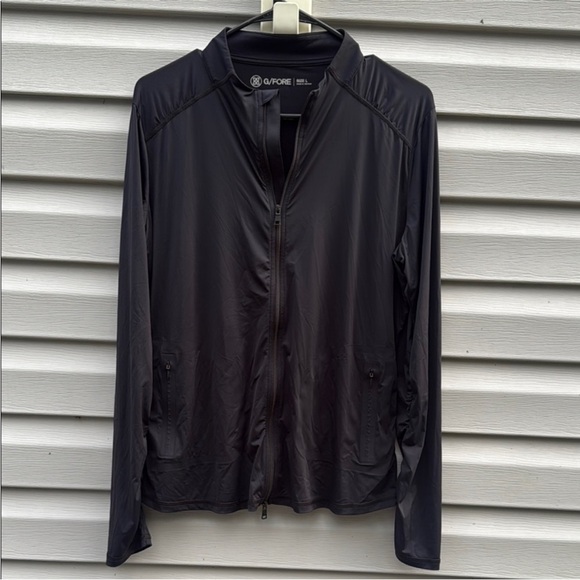 G/Fore Featherweight Black Golf Athleisure Full Zip Jacket size Large - Picture 2 of 5